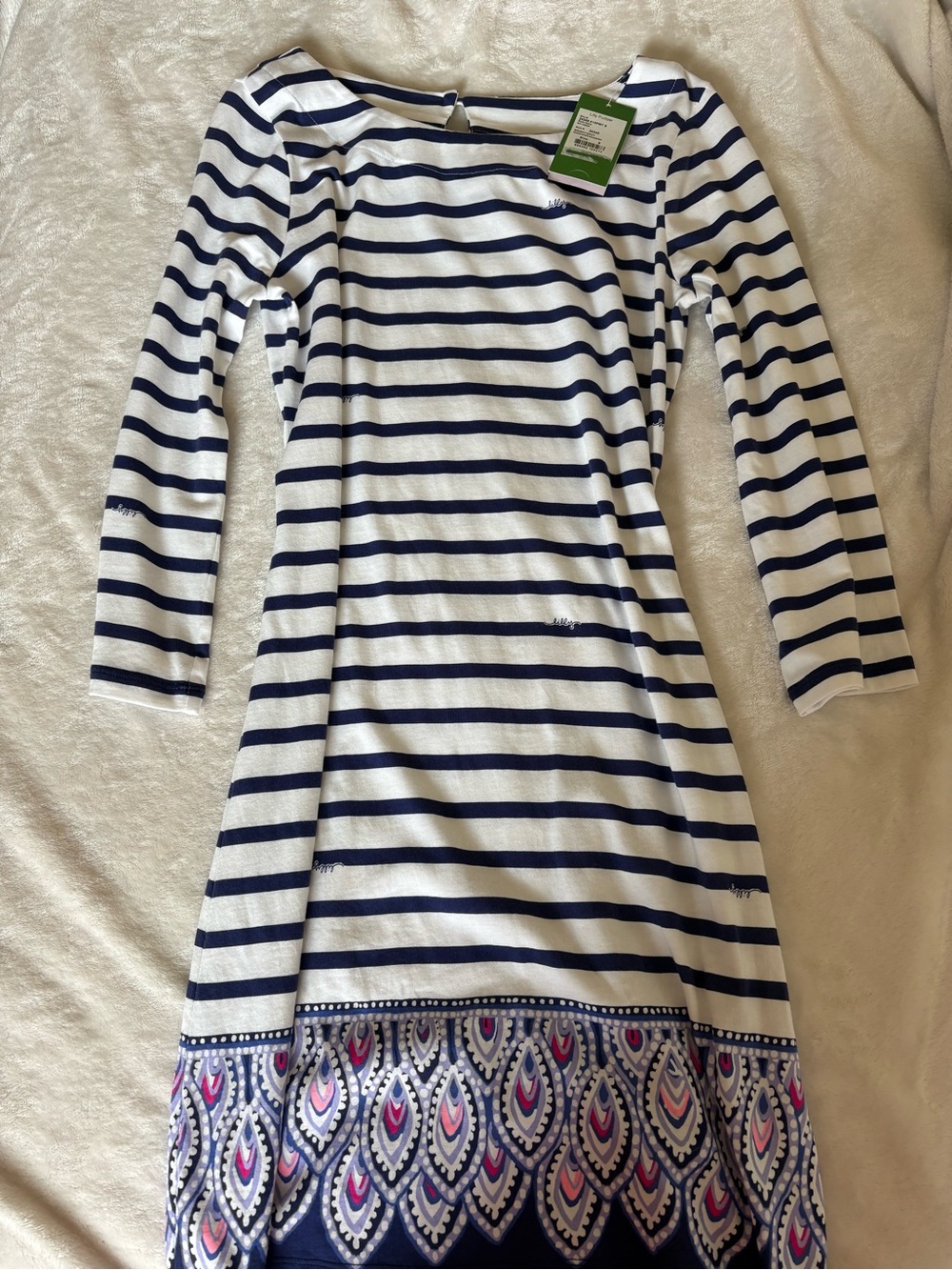 Lily Pulitzer Navy and White Striped Dress